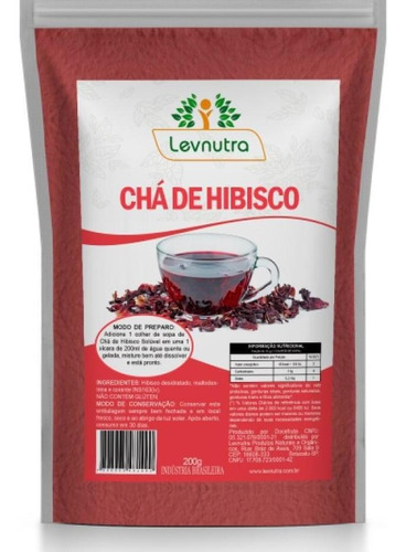 Chá De Hibisco Solúvel 200g Levnutra