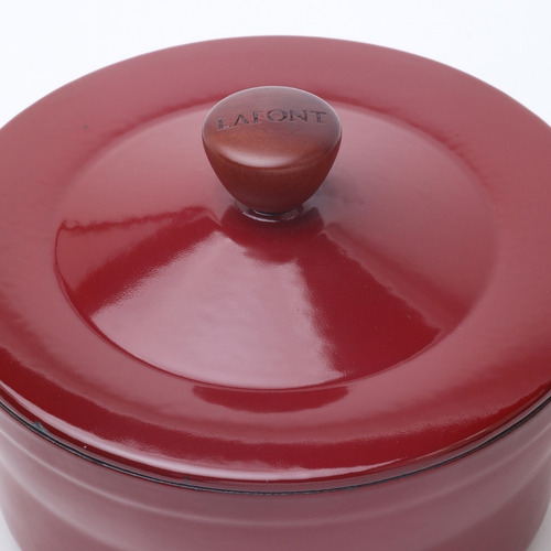 Olla Cacerola Premium Hierro Fund. Esmaltado Lafont 3.3 Lts Color Coral