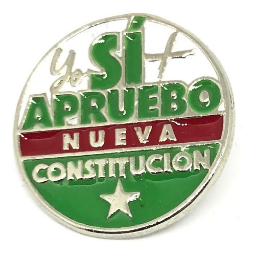 Pin Apruebo, Yo Si ! Apruebo ! Colores Chile Tricolor