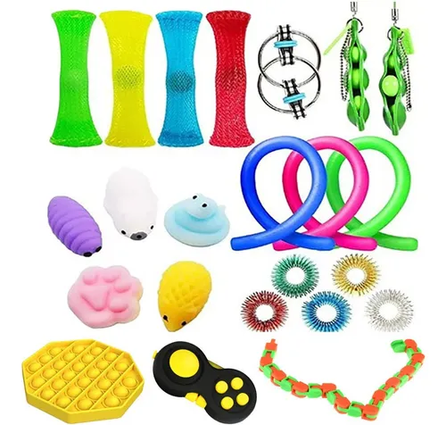 comprar Set Pop It Fidget Toy Push Sensory Pop Pop De 23 Piezas