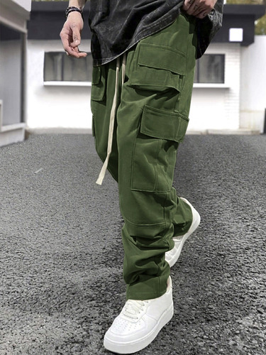 Pantalones Casuales Para Hombre, Corte Recto, Varios Colores