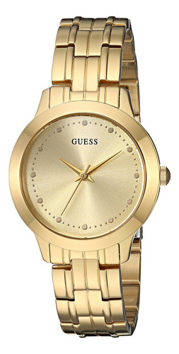 Relógio feminino Guess U0989l2 Gold Pulse Quartz em aço