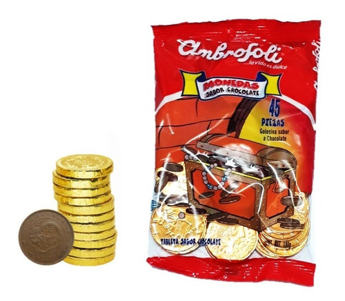 Monedas De Chocolate Bolsa X 45 Unidades - Kg A $10