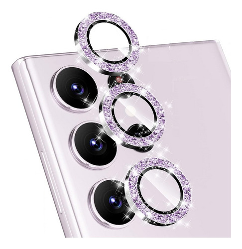 Protector Lente Camara Trasera Glitter Rosa Samsung A14 5g