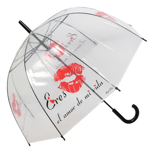 Paraguas Transparente Mujer San Valentín Regalo Love Amor