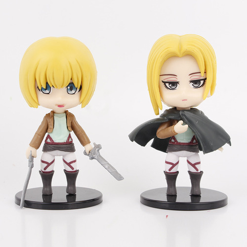 Figuras Shingeki Set X6 Shingeki Eren Jaeger Levi Titan Pvc