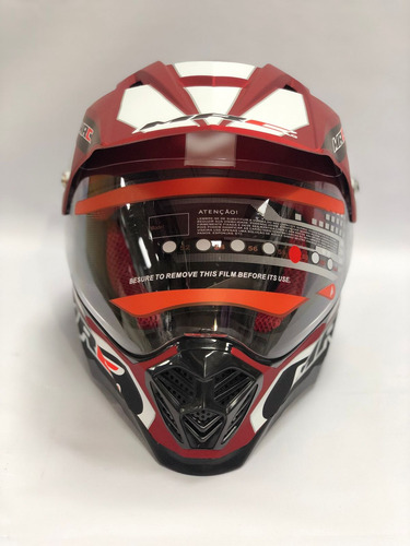 Casco Mrc Mx409 Cross Multiproposito - Dot Rojo Mat Red Xl