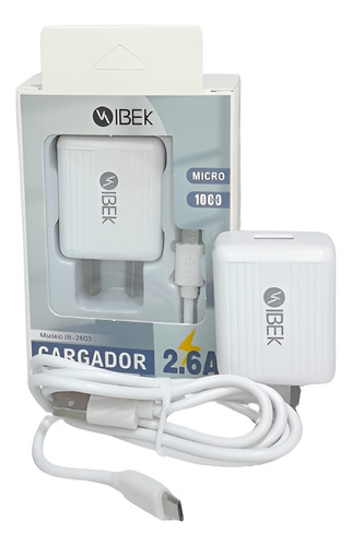 Cargador Rápido De Pared 220v + Cable Usb V8 Micro Usb Ibek