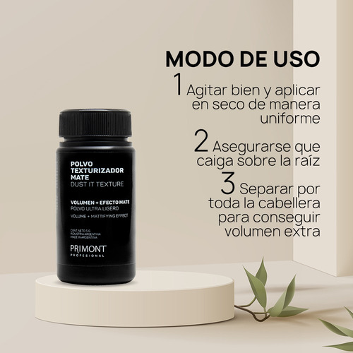 Polvo Texturizador Mate Dust It Volumen Ligero Primont 5g X6