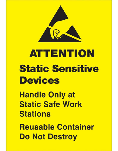 Tape Logic Labels, Static Sensitive Devices  1 3 4  2 By