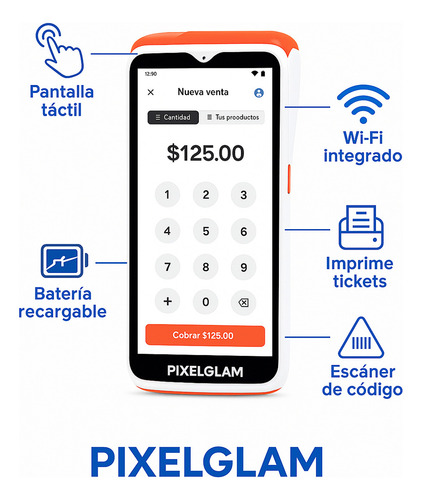 Dispositivo Clip Total 2 | Conexión Wi-Fi, Escáner Integrado y Ticket Rápido – Pixelglam