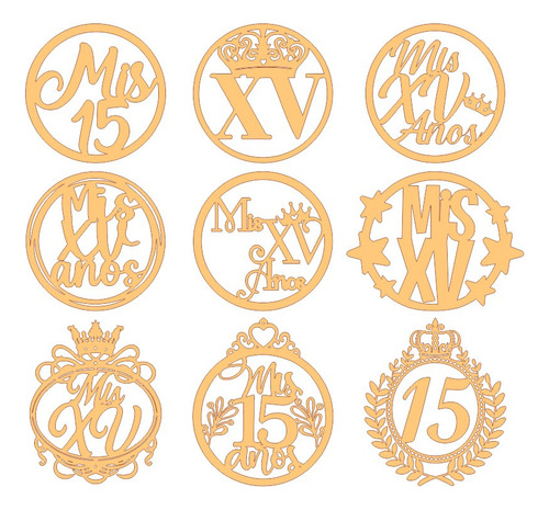 100 Diseños De 15 Años Pack Vectores Corte Laser