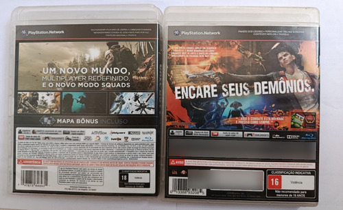 Jogo Ps3 Call Of Dutty Ghosts E Dmc Devil May Cry (Usado)