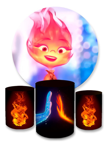 Kit Painel + Capas Trio Cilindro Gota Faisca Elements