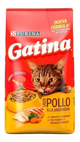 Imagen 1 de 2 de Gatina Para Gato Sabor Pollo En Bolsa De 15kg