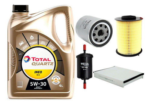 Kit Filtro Ford Focus Kinetic 1.6 + Aceite Total Mc3 5w30 4l