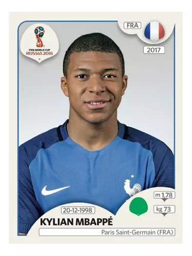 Figurinha Kylian Mbappe Copa 2018