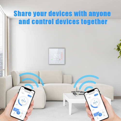 Termostato Smart Tuya Wifi Com Controle De Voz 16a Digital