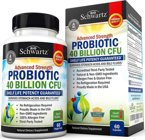 Probiotico 40 Billion Cfu, Schwartz, 60 Caps,