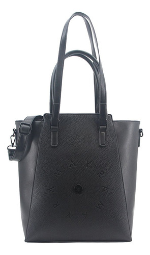 Shopper Amayra Pu Combinado Tendencia Urbana Color Negro 23291