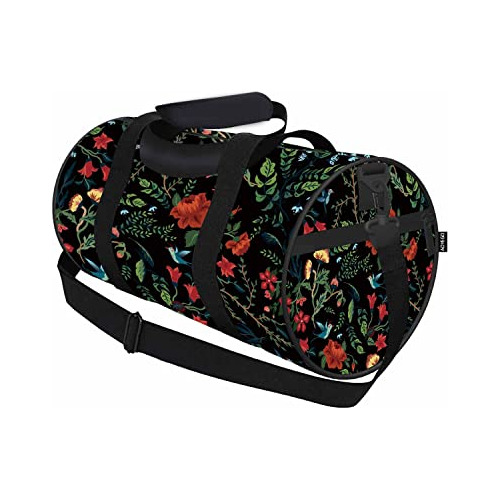 Bolsa De Viaje Deportiva Aoyego Con Diseño De Pájaros Floral