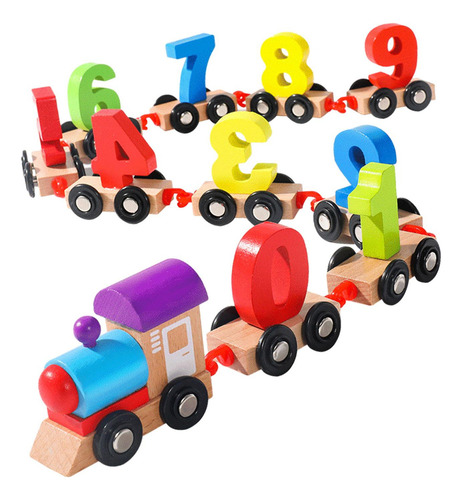 - Conjunto De Trem Com Números Magnéticos 11 Unidades