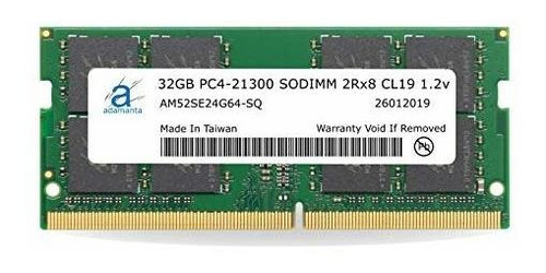 Memoria Ram Adamanta 32gb Ddr4 Compatible Con Msi -verde