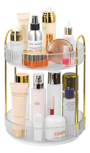 Almacenamiento Giratorio De Maquillaje De Baño, Estante 2 Ni