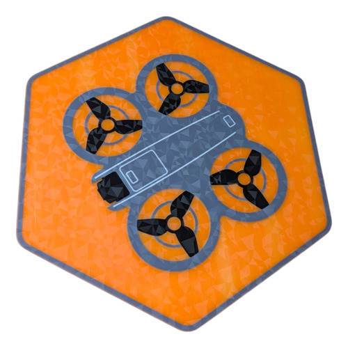 Helipuerto Rigido Area Aterrizaje De 25 Cm Para Drones Mini Naranja