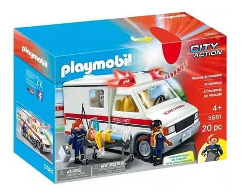 Playmobil 5681 City Action Ambulancia Luces Sonido Playking