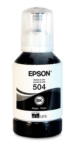 Botella Epson Ecotank T504 Negra Serie L 127ml T504120-a /vc