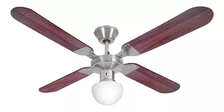 Ventilador De Techo Liliana 4 Paletas Marrón Con Luz Vthm214 220v