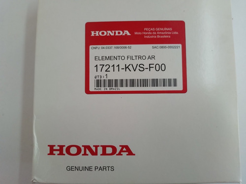 Filtro De Aire Original Honda New Titan Cg150 - Fussetti