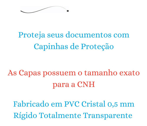 Imagem 4 de 6 de Protetor Cnh Habilitação Capa Transparente Duro Kit 100 Unds