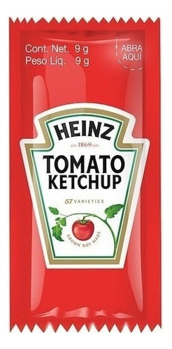 Salsa Catsup Heinz Ketchup Caja 200 Sobres De 9gr C/u