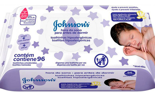 Johnson's Baby X6 Toallitas Húmedas Antes De Dormir 96u 6c