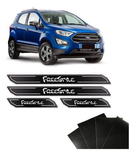 Kit Soleira Protetora De Porta Ecosport Freestyle 8 Peças