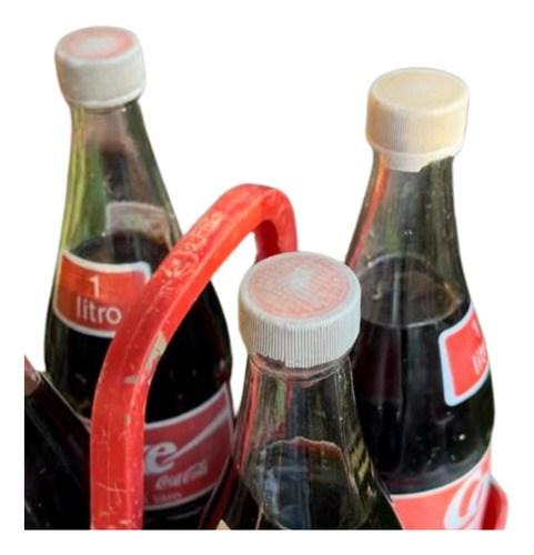 4 Garrafas De 1 Litro De Coca Cola Cheias Ano 1996 Original