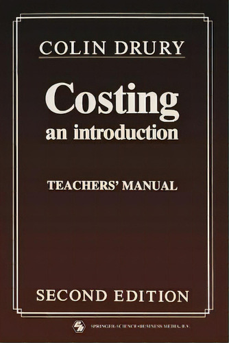 Costing : An Introduction, De Colin Drury. Editorial Cengage Learning Emea, Tapa Blanda En Inglés