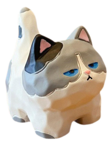 2 Escultura De , Estatua De Gato, 4,8 Cm X 3,3 Cm X 4,6 Cm