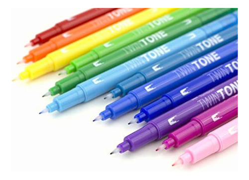 Tombow 61526 Juego De Marcadores De Doble Tono, Arcoíris,