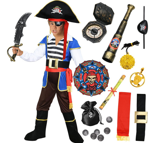 Disfraz De Pirata Latocos Para Niños De 3 A 12 Años