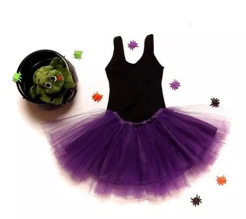 fantasia de bruxa infantil vestido preto e roxo