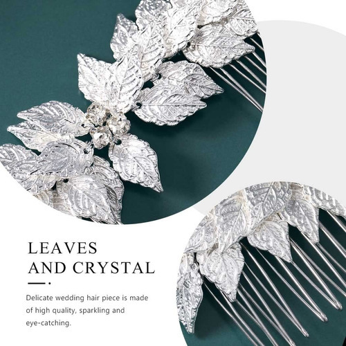 Easedaily Leaf Bride - Pente de cabelo de casamento com folha