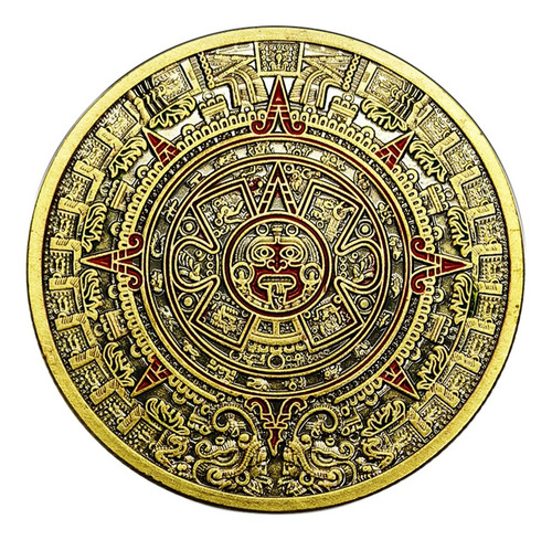 Imagen 1 de 12 de 1 Unid Pirámide De Moneda De Bronce Verde Maya Qilong