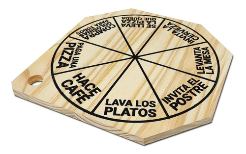 Tabla Pizzera Picada Madera 34cm Diametro Garantia 