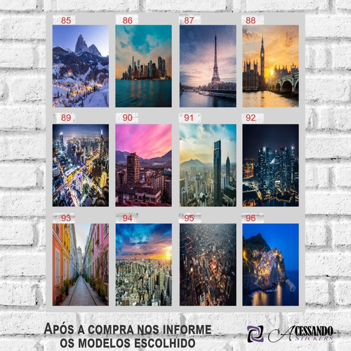 Imagem 6 de 10 de 5 Pôsteres Cartaz Cidades Turisticas Para Emoldurar 40x30cm