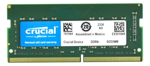 Memória Ram Para Notebook Crucial Ddr4 8gb 3200mhz Cb8gs3200