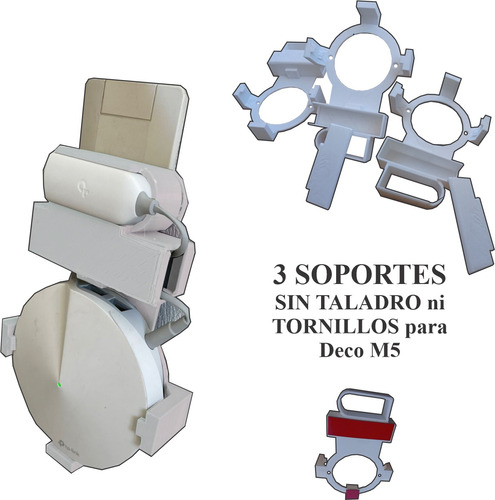 Soporte De Pared Tp-link Deco M5 P7 (3 Piezas), Sin Taladro