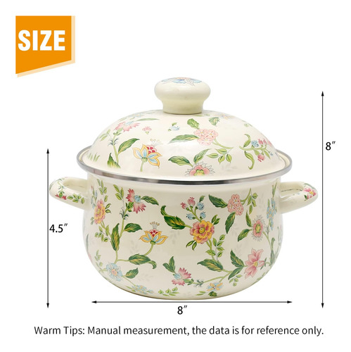 Vikksaer 2.8 Qt Pot De Fuego Similedónimo De Esmalte Vintage
